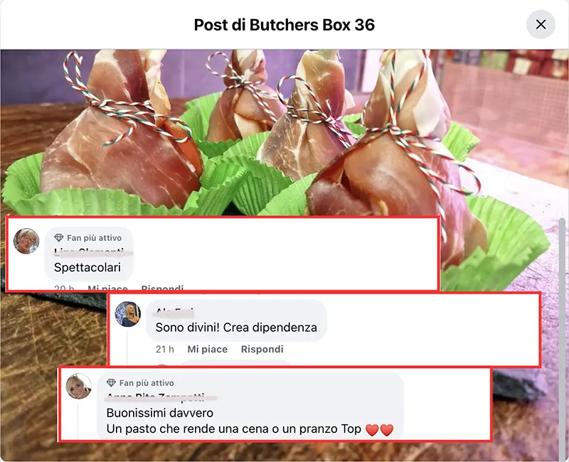 Commenti Facebook prodotti Butchers Box 36
